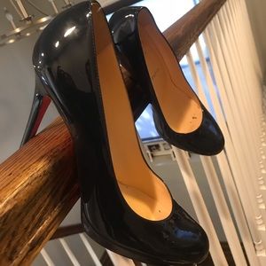 Louboutin’s dark blue patent size 40
